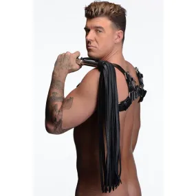 Leather Flogger with Stainless Steel Handle