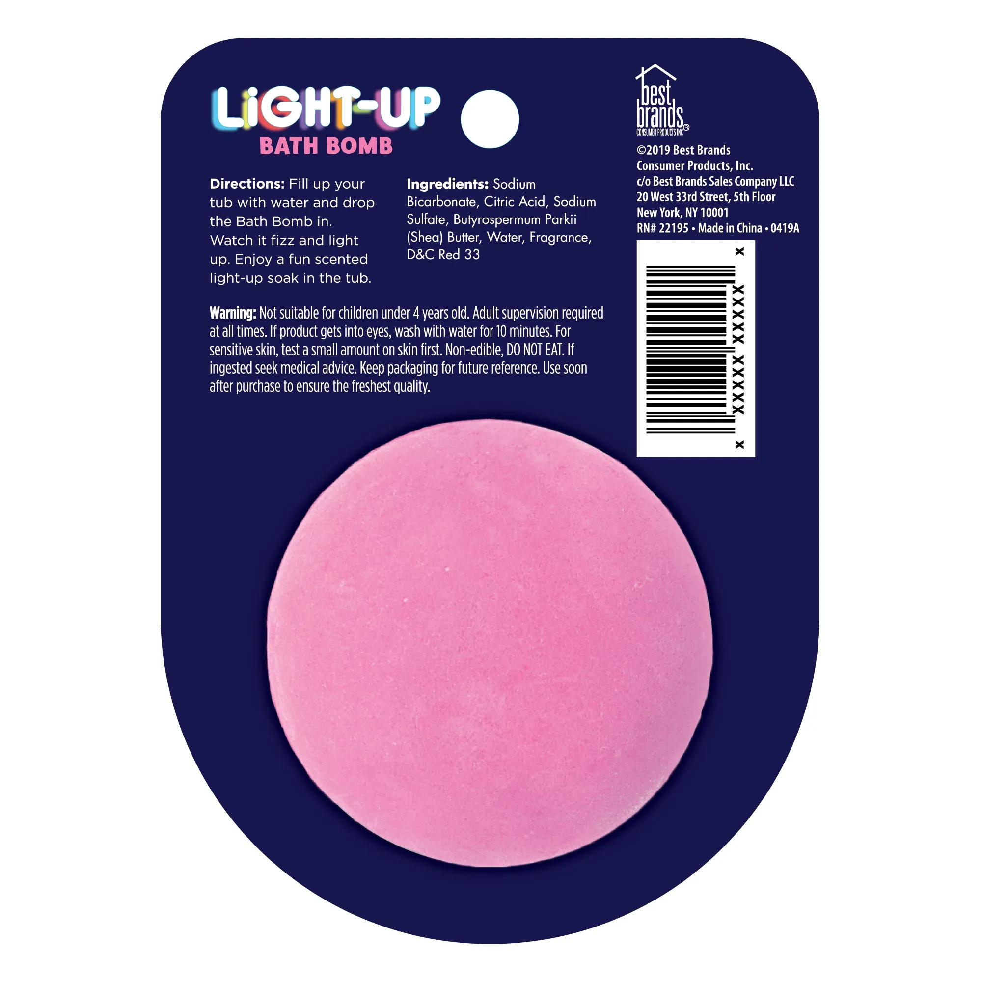 LIGHT UP BATH BOMB 2PK