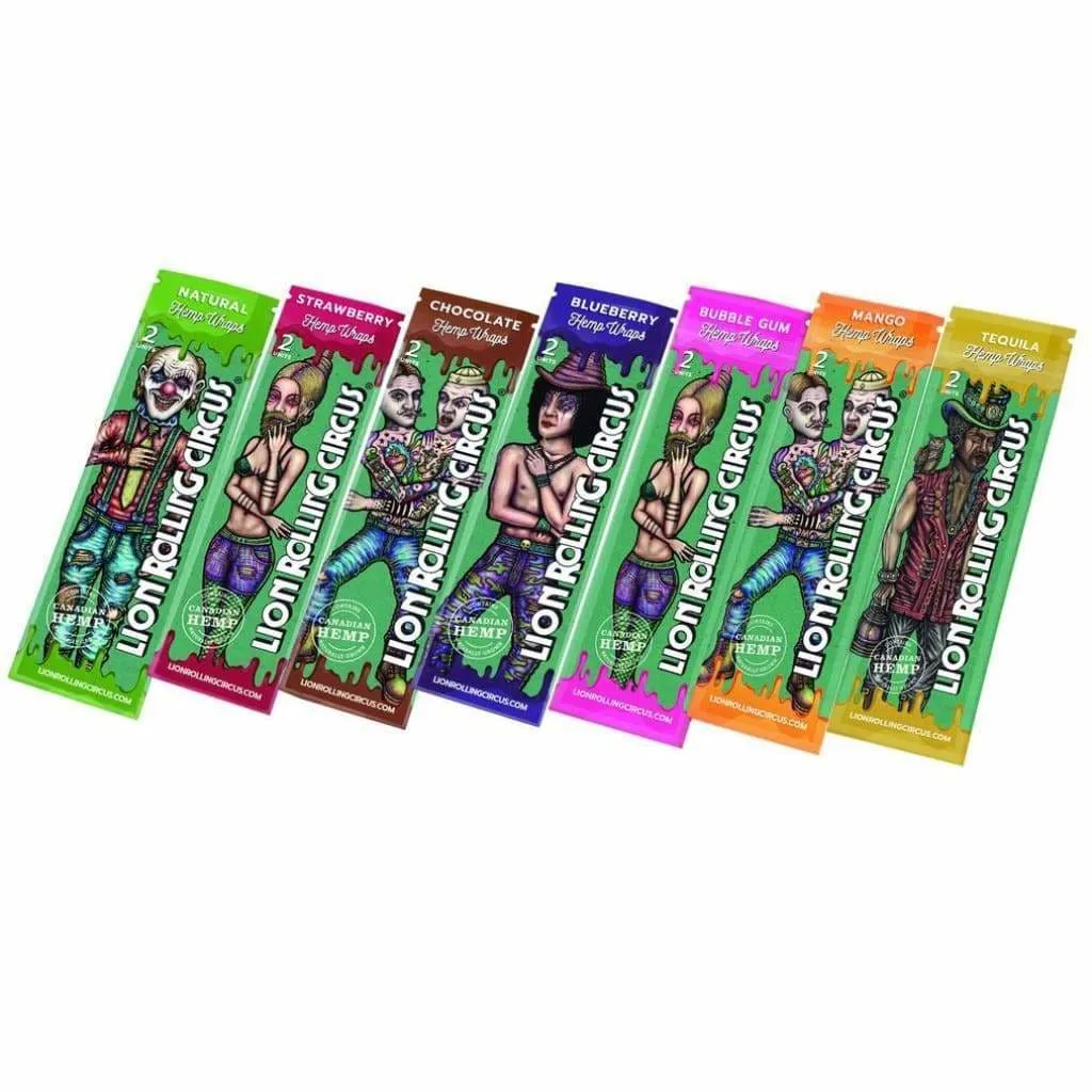 Lion Rolling Circus Flavored Hemp Wraps – Natural & Additive-free
