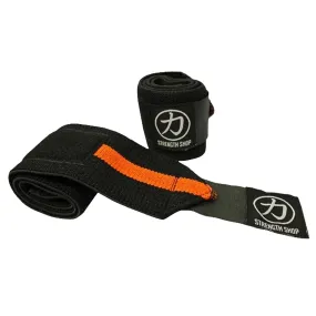 Medium Wrist Wraps, Black Orange - IPF Approved
