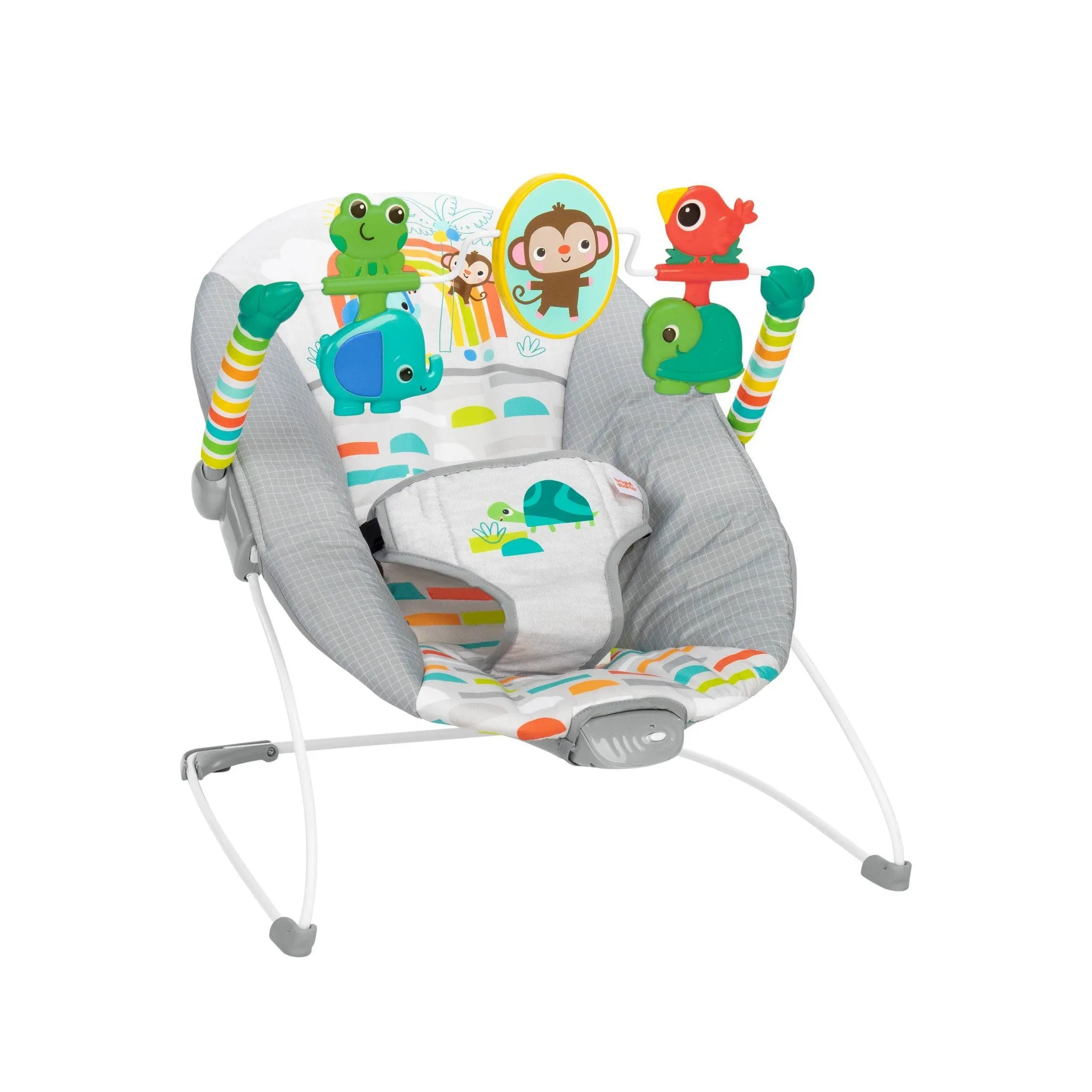Playful Paradise Vibrating Baby Bouncer with Toys