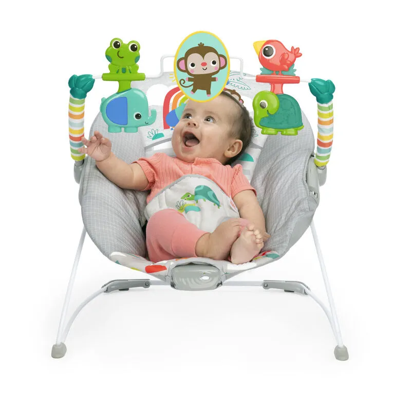 Playful Paradise Vibrating Baby Bouncer with Toys