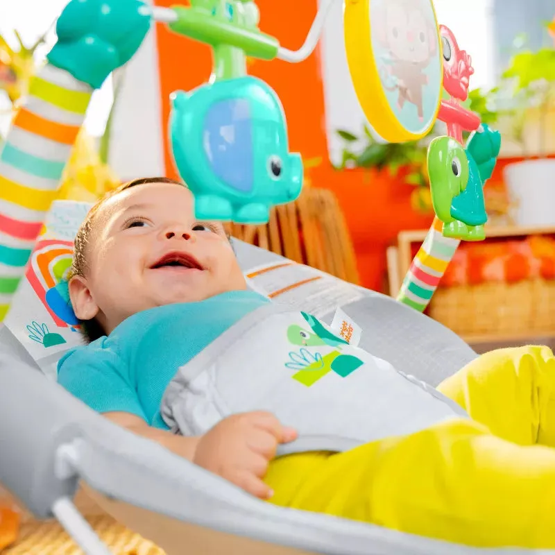 Playful Paradise Vibrating Baby Bouncer with Toys