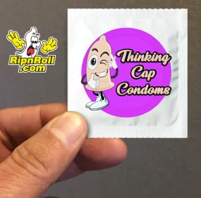 Printed White Foil with Full Color imprint - Thinking Cap