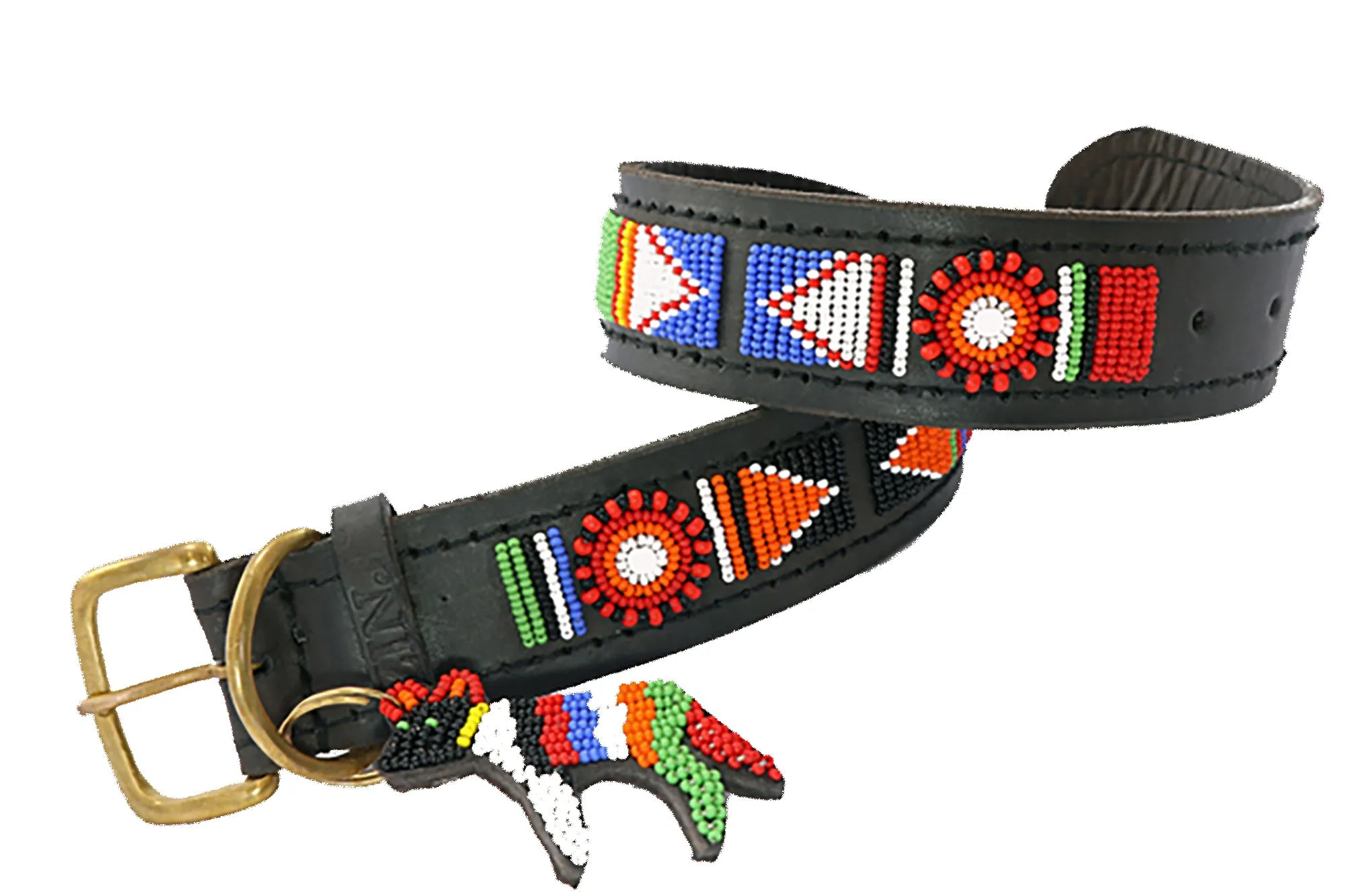 "Maragoli" Leather Beaded Dog Collars