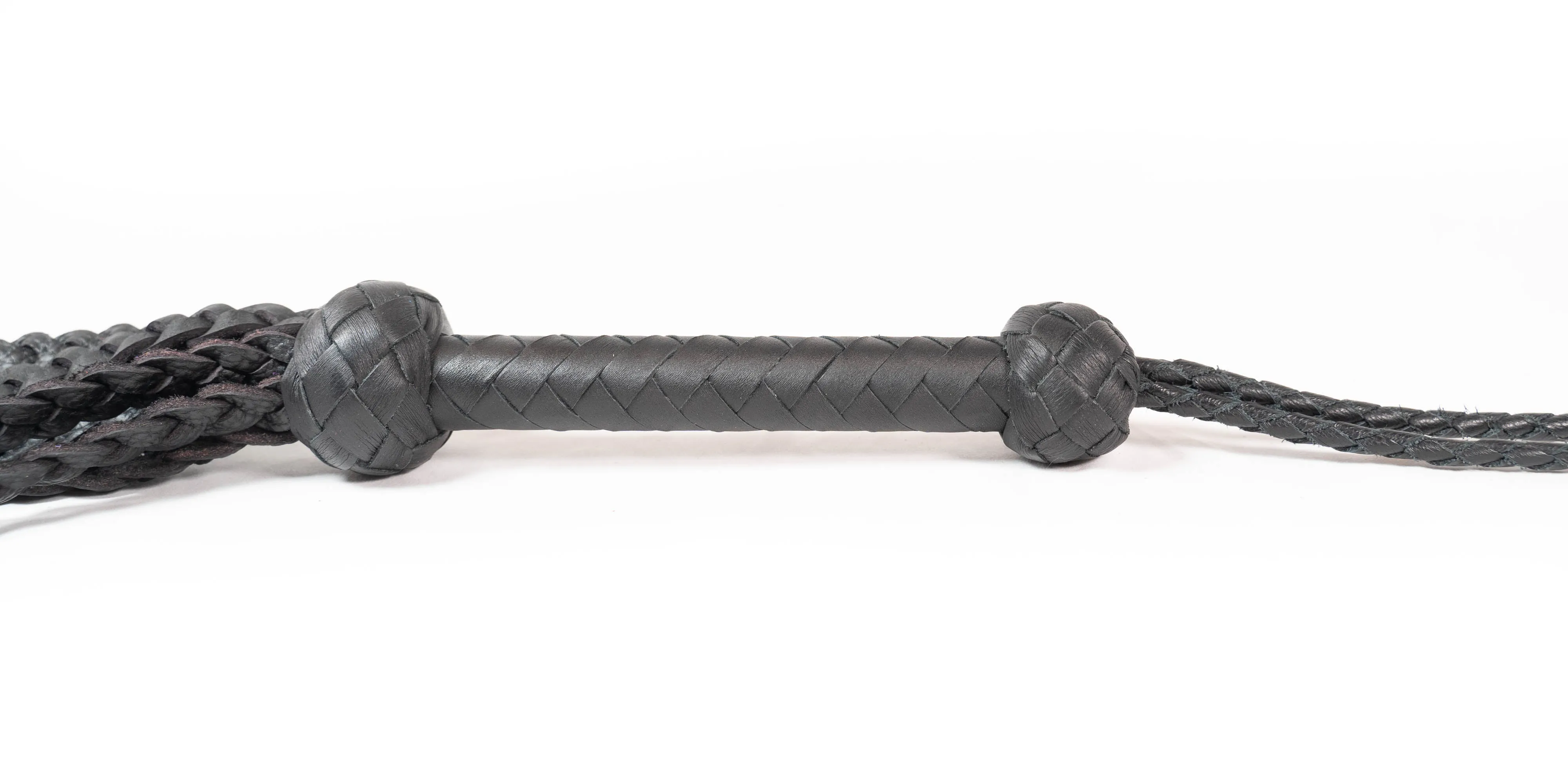 Rapture Leather Medusa Flogger in Black