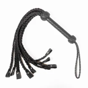 Rapture Leather Medusa Flogger in Black