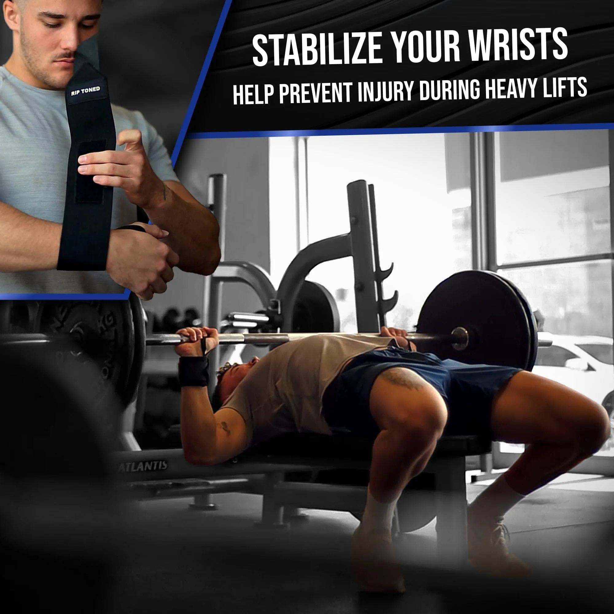Rip Toned Wrist Wraps 18 Weightlifting Support Men Women Strength Training