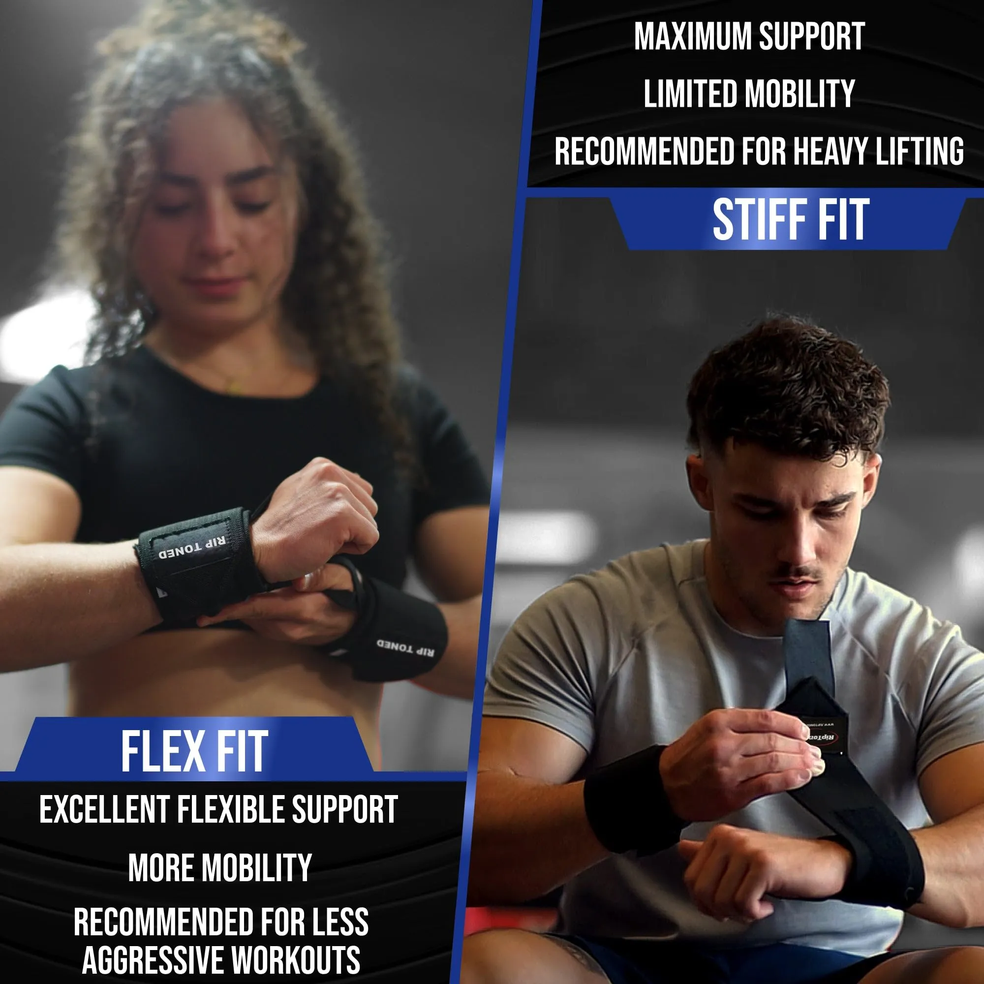 Rip Toned Wrist Wraps 18 Weightlifting Support Men Women Strength Training