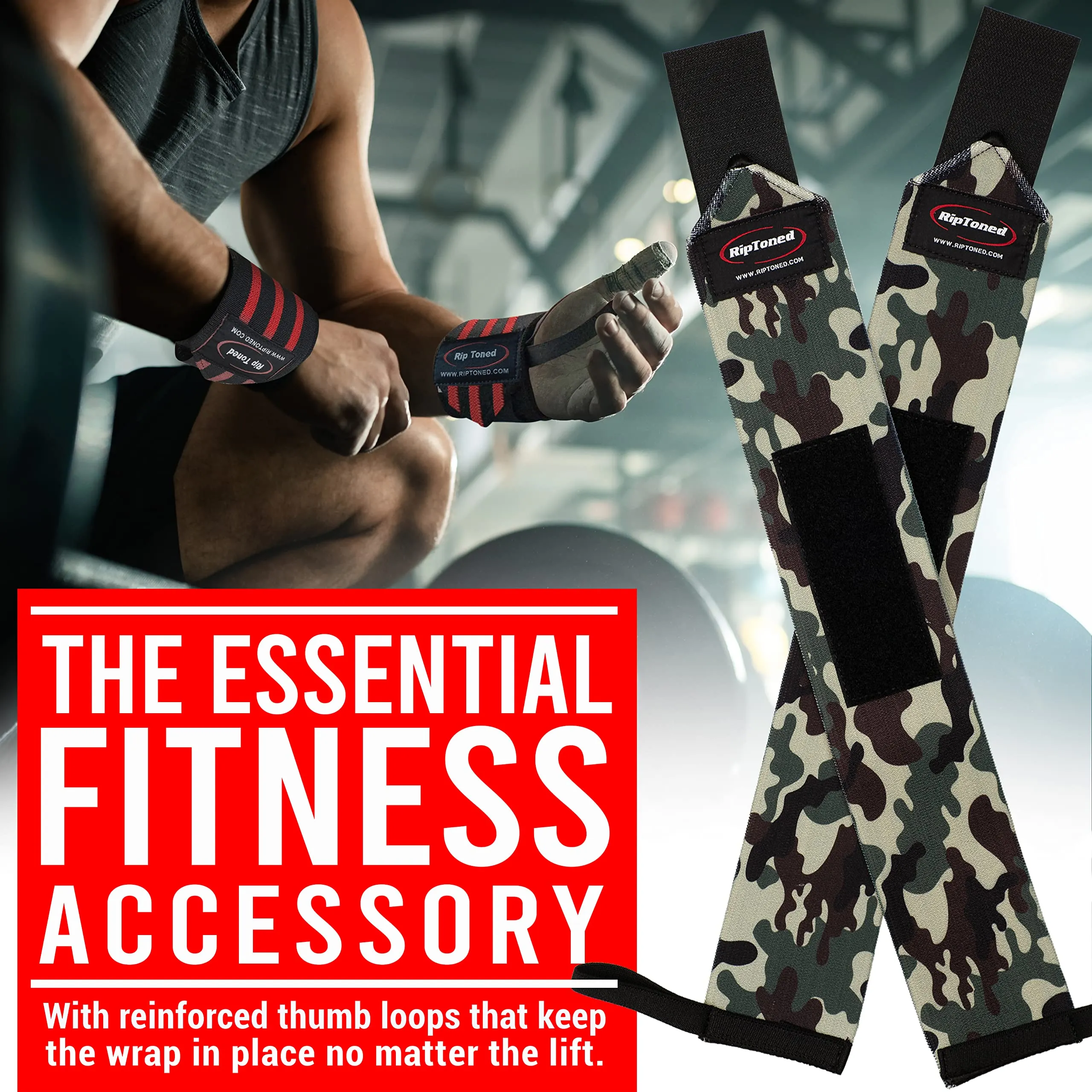 Rip Toned Wrist Wraps 18 Weightlifting Support Men Women Strength Training