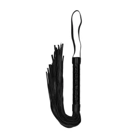 Shots Ouch! Luxury Diamond-Patterned Whip Flogger Black