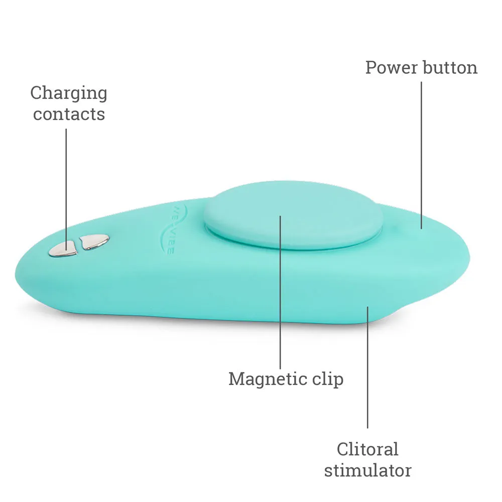 We Vibe Moxie Plus Teledildonic Panty Vibrator - Aqua