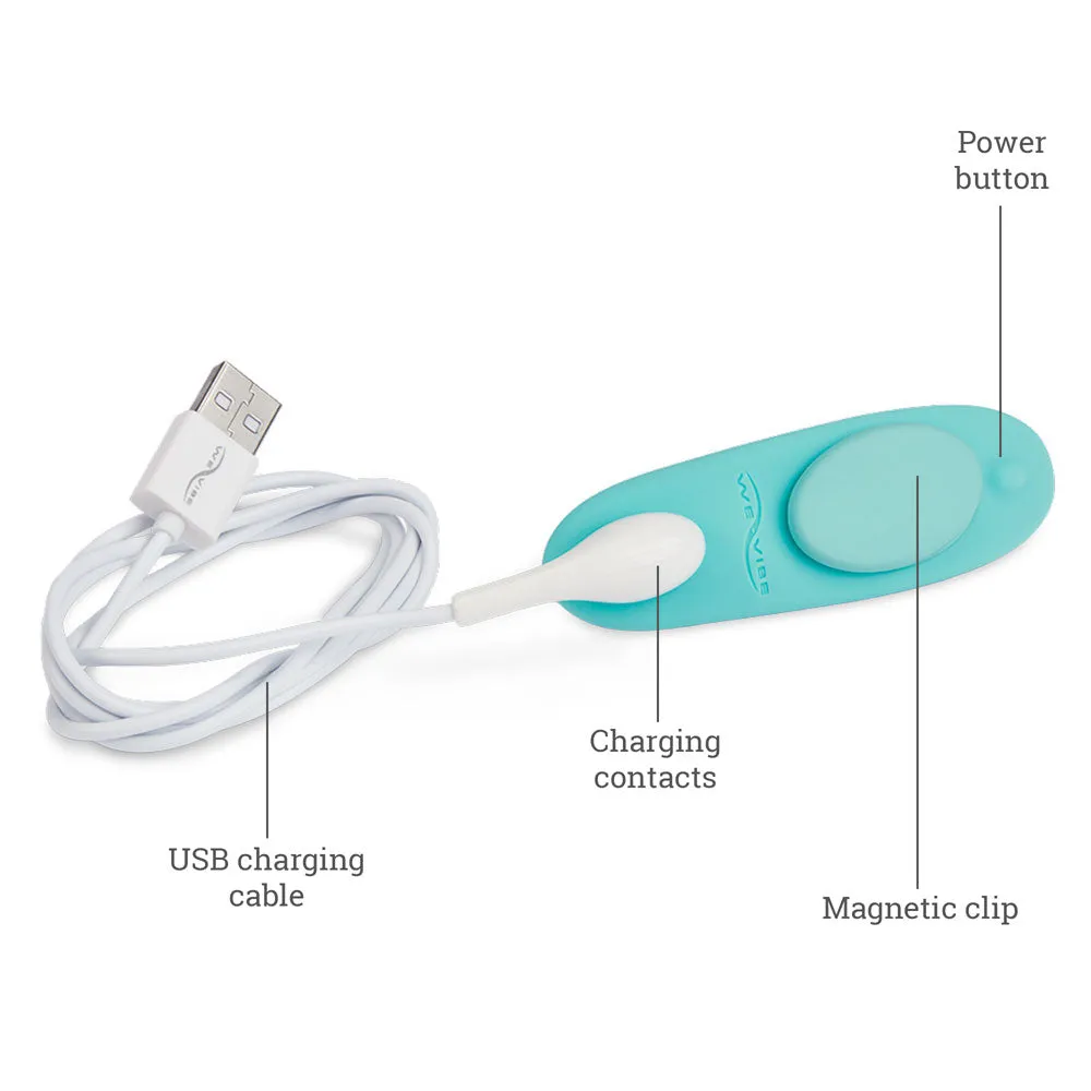 We Vibe Moxie Plus Teledildonic Panty Vibrator - Aqua