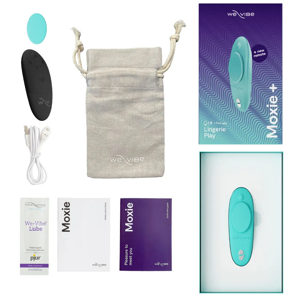 We Vibe Moxie Plus Teledildonic Panty Vibrator - Aqua
